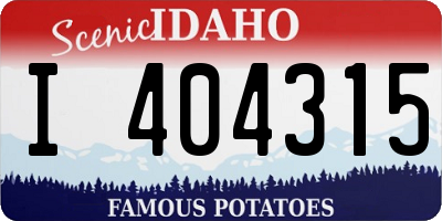 ID license plate I404315