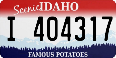 ID license plate I404317