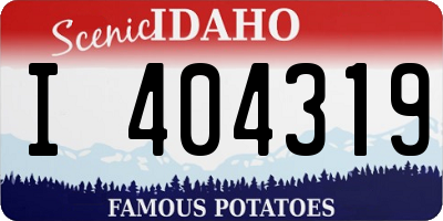 ID license plate I404319