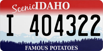 ID license plate I404322