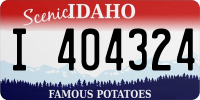 ID license plate I404324
