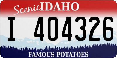 ID license plate I404326
