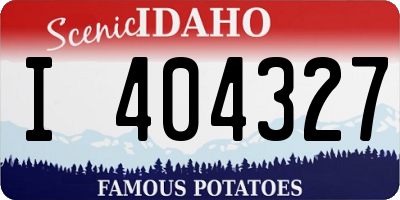 ID license plate I404327