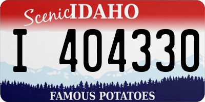 ID license plate I404330