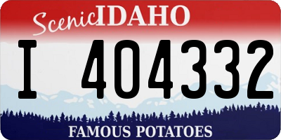 ID license plate I404332