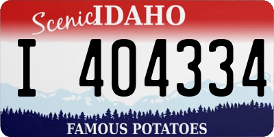 ID license plate I404334