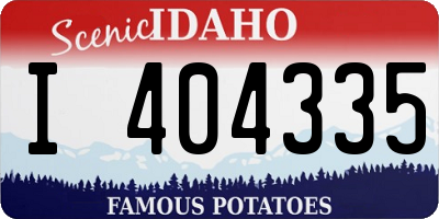 ID license plate I404335