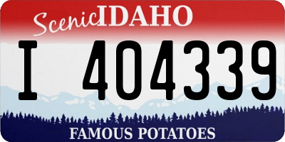 ID license plate I404339