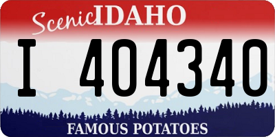 ID license plate I404340