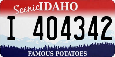 ID license plate I404342