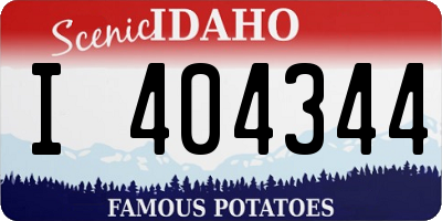 ID license plate I404344