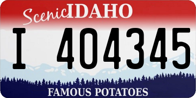 ID license plate I404345