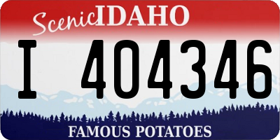 ID license plate I404346