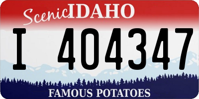 ID license plate I404347