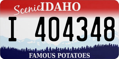 ID license plate I404348
