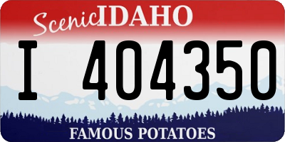ID license plate I404350