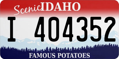 ID license plate I404352
