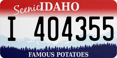 ID license plate I404355