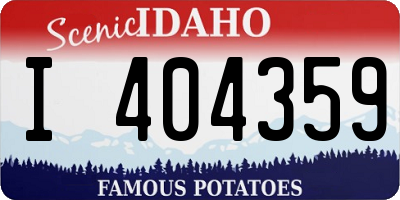 ID license plate I404359