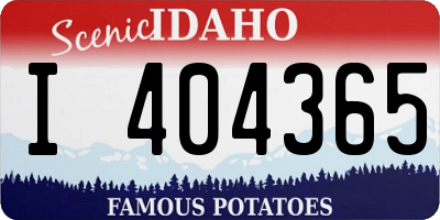 ID license plate I404365