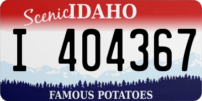 ID license plate I404367