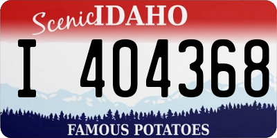 ID license plate I404368