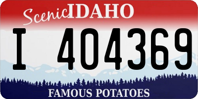 ID license plate I404369