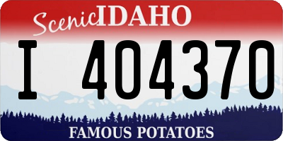 ID license plate I404370
