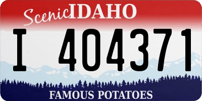ID license plate I404371
