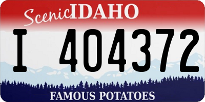 ID license plate I404372