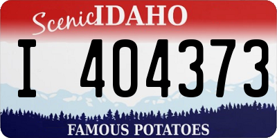 ID license plate I404373