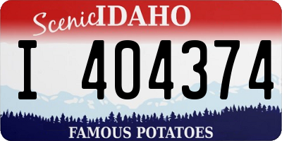 ID license plate I404374