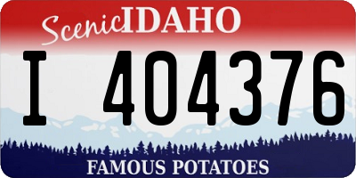 ID license plate I404376