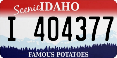 ID license plate I404377