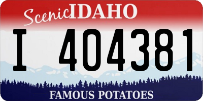 ID license plate I404381