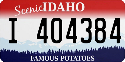 ID license plate I404384