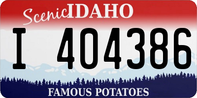 ID license plate I404386