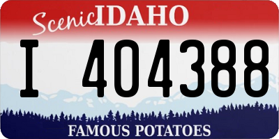 ID license plate I404388