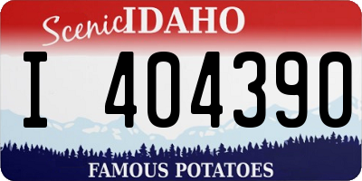 ID license plate I404390