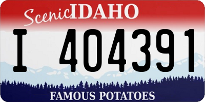ID license plate I404391