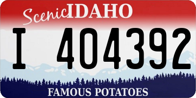 ID license plate I404392