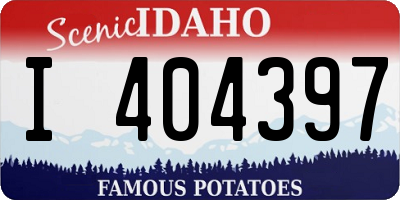 ID license plate I404397