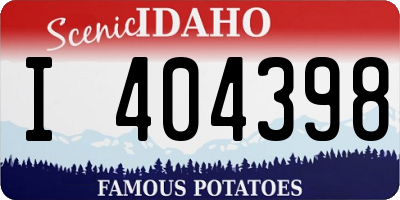 ID license plate I404398