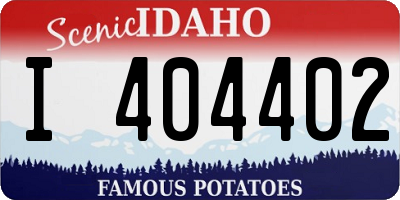 ID license plate I404402