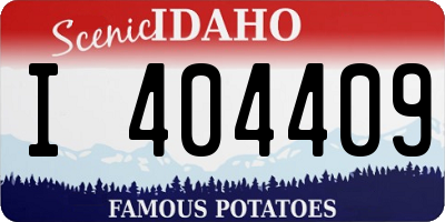 ID license plate I404409
