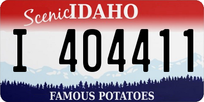 ID license plate I404411