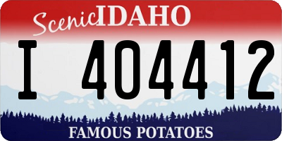 ID license plate I404412