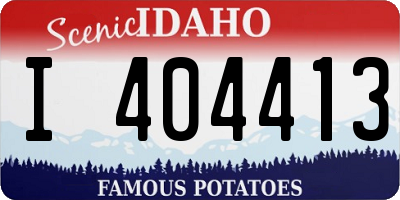 ID license plate I404413