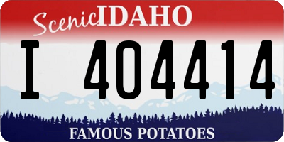 ID license plate I404414