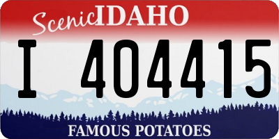 ID license plate I404415